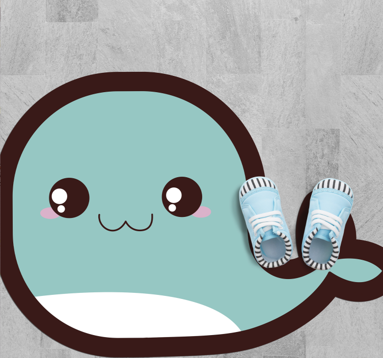 Covor de vinil pepiniere drăguță ilustrație de balenă - TenStickers