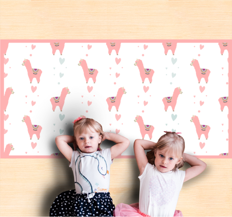 Covor de vinil pepiniere model de dragoste cu lamă - TenStickers