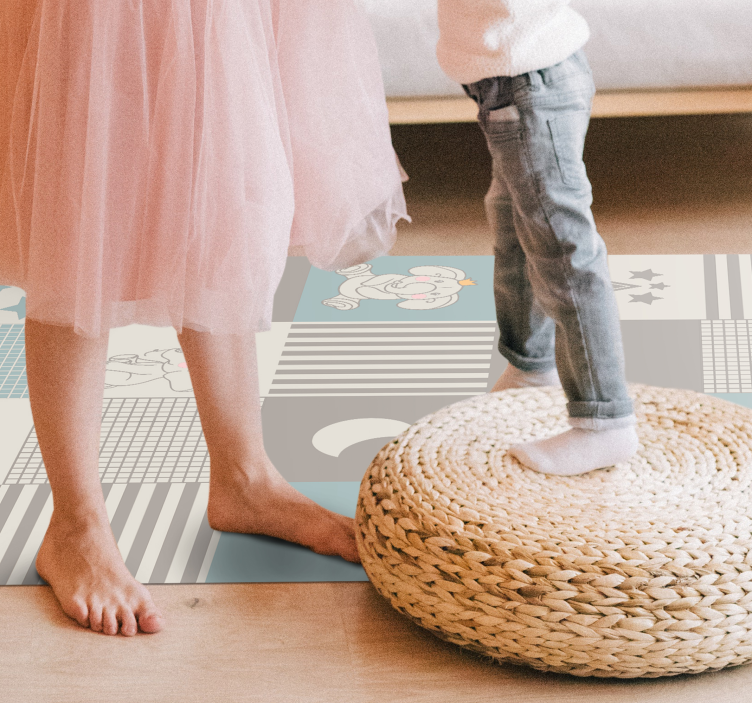 Covor de vinil pepiniere pepinieră mozaic - TenStickers