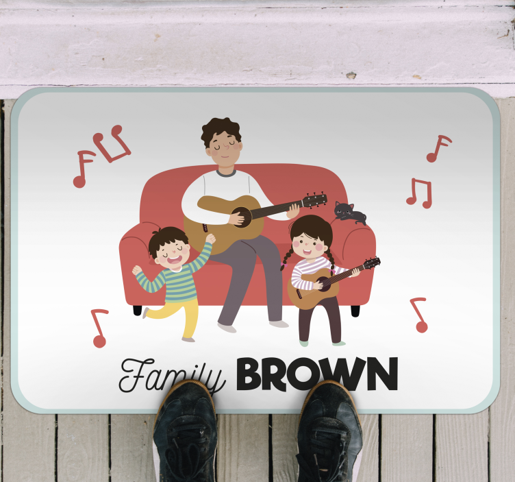 Covor personalizat familie muzician - TenStickers