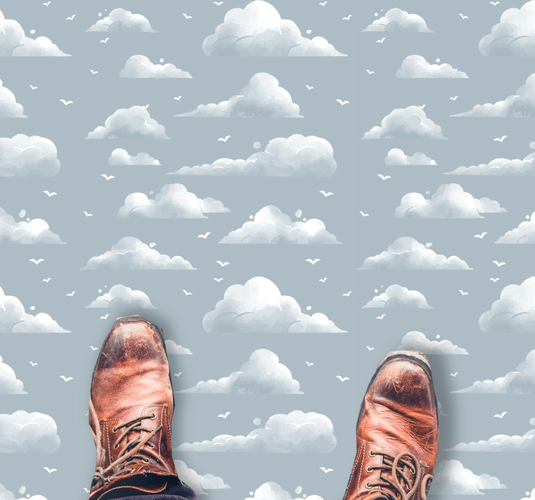 Covor de vinil pepiniere model de cer înnorat - TenStickers