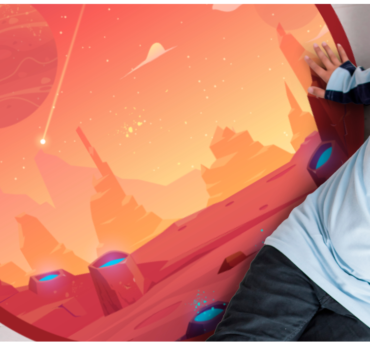 Covor de vinil stele scena deșertului cosmic - TenStickers