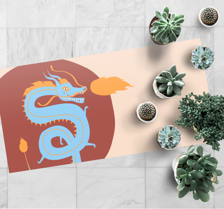 Covor de vinil etnic spirit de dragon - TenStickers