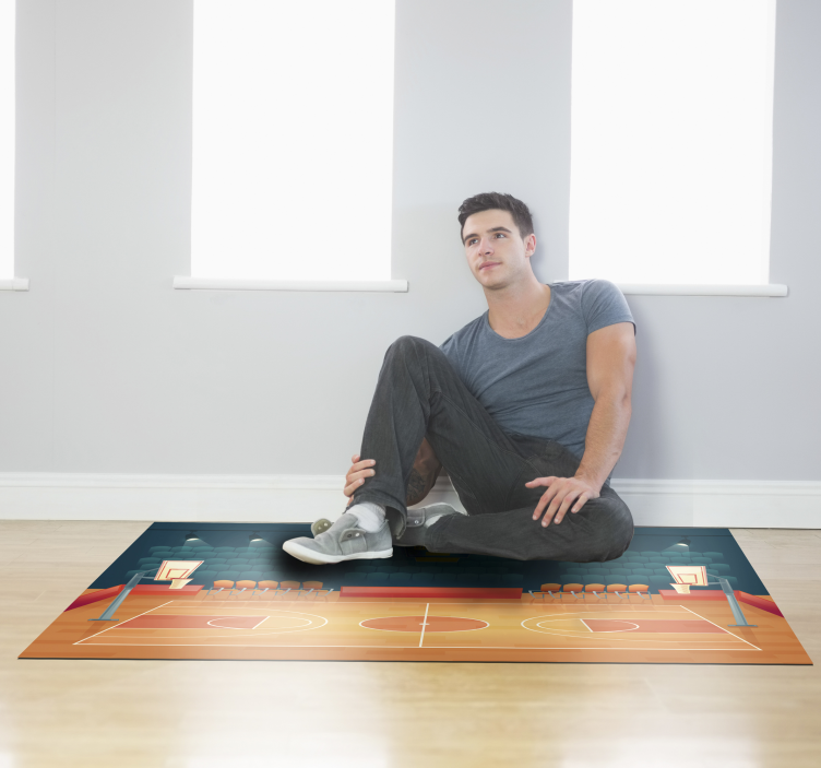 Covor de vinil teren de baschet cu nume - TenStickers