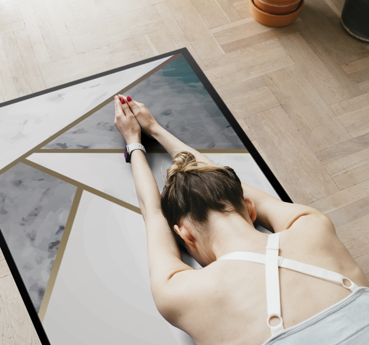 Covor de vinil texturat accente geometrice de marmură - TenStickers