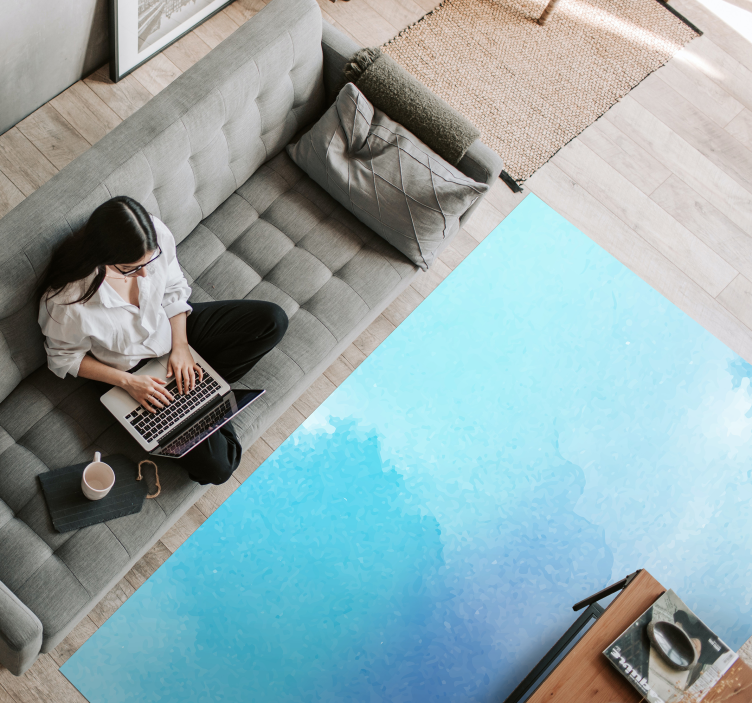 Covor de vinil texturat aqua ombre - TenStickers