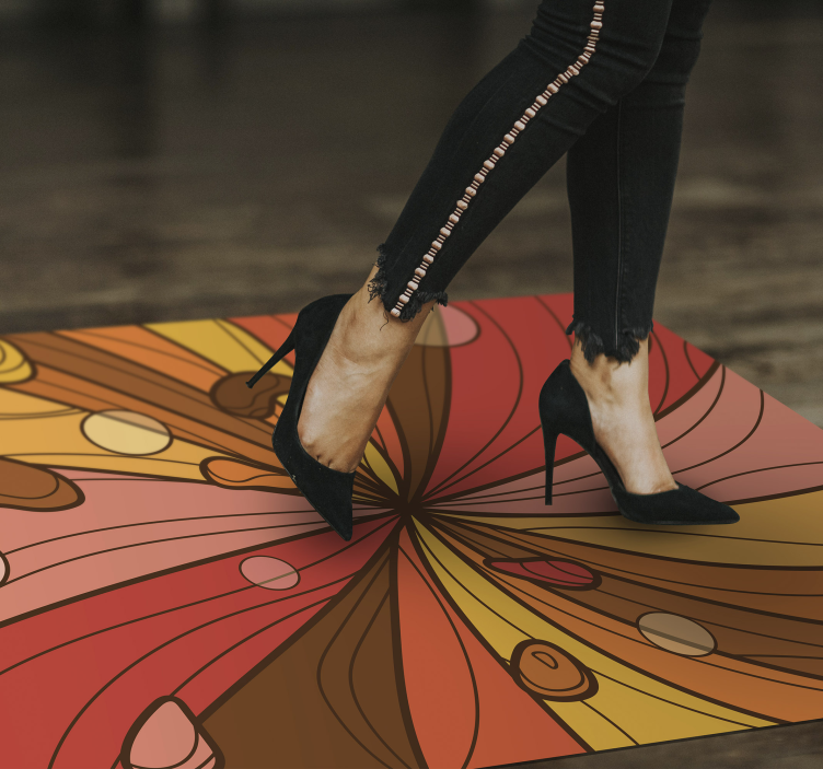 Covor de vinil epocă floare învolburată - TenStickers