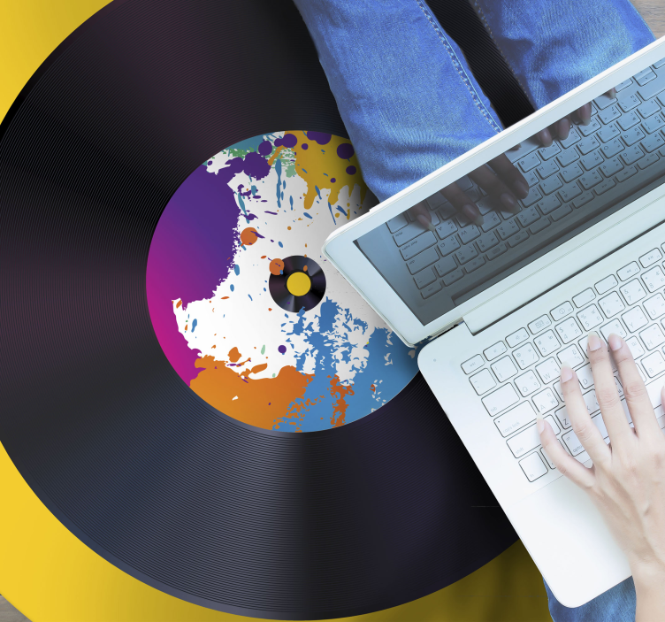 Covor de vinil texturat înregistrare abstractă splash - TenStickers