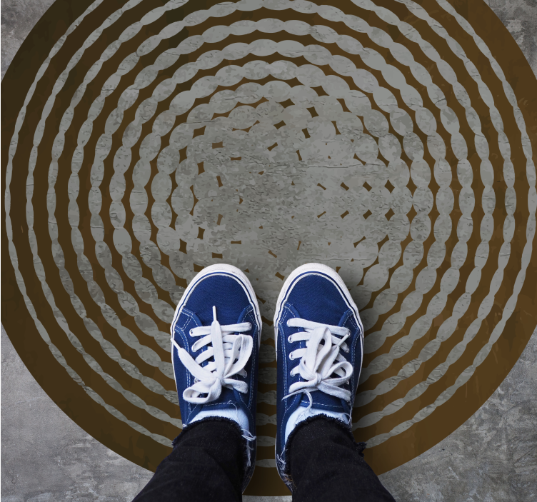 Covor vinil lemn model circular al trunchiului - TenStickers