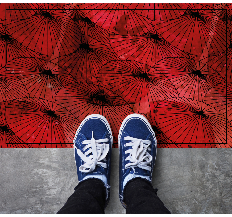 Covor de vinil texturat textură roșie cu model - TenStickers