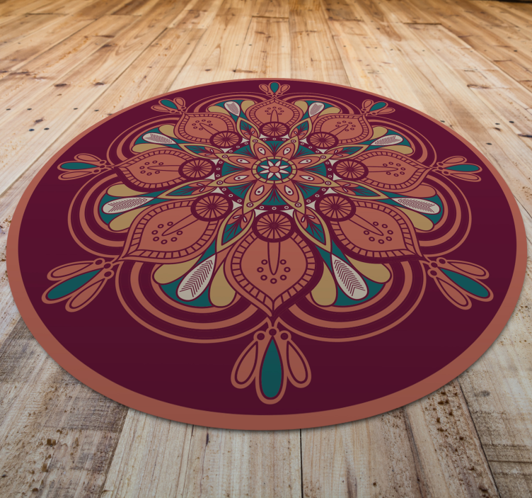 Covor de vinilă floare mandala în stil indian - TenStickers