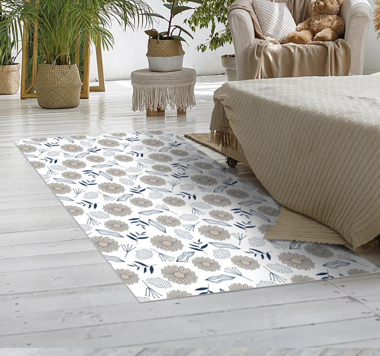 Covor minunat de margareta dormitor vinil - TenStickers