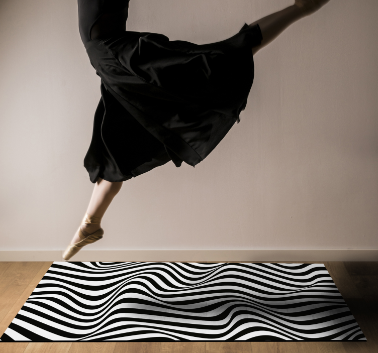 Covor din vinil organic cu dungi 3d - TenStickers