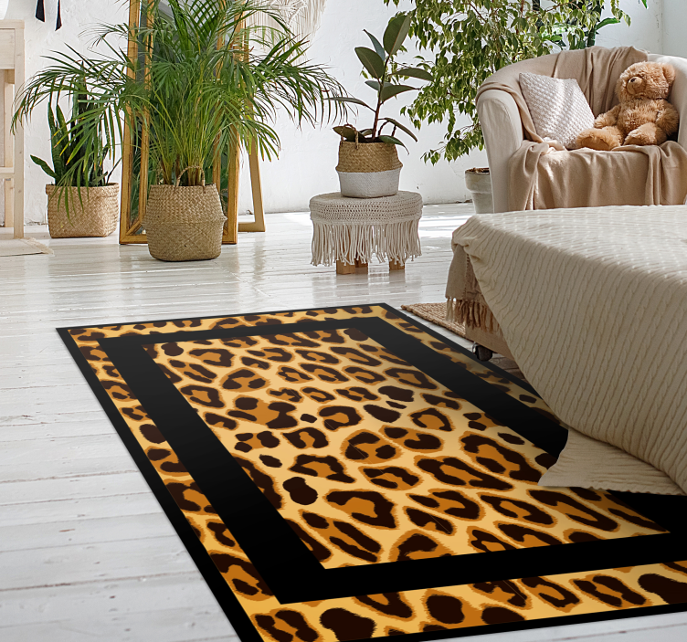 Covor din vinil cu piele de leopard dreptunghiular - TenStickers