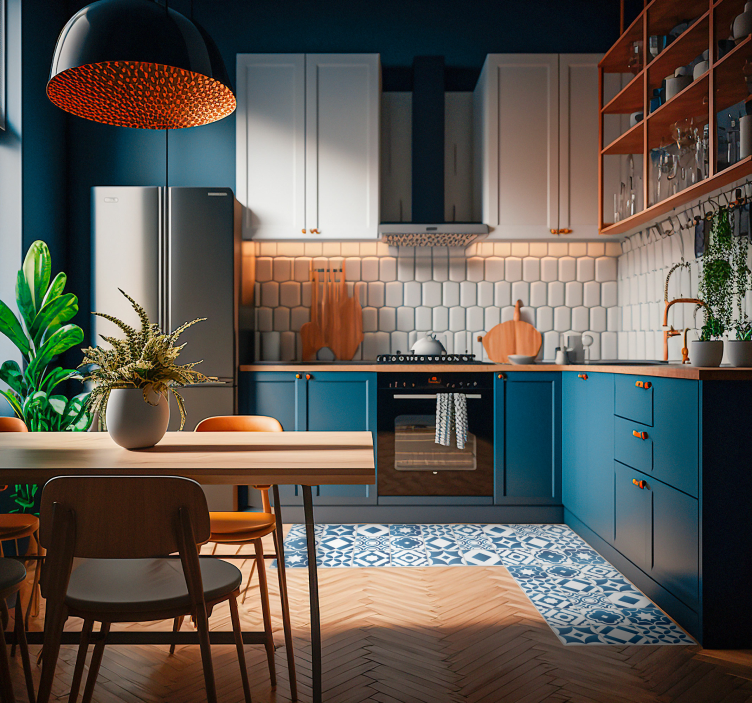 Gresie eleganta tapet de bucatarie vinil - TenStickers