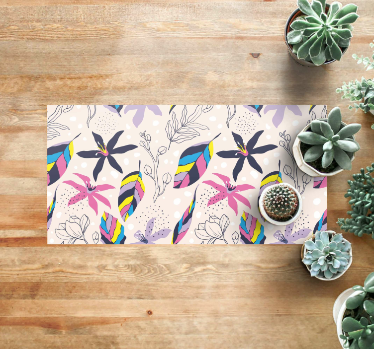 Covor floral floare - TenStickers