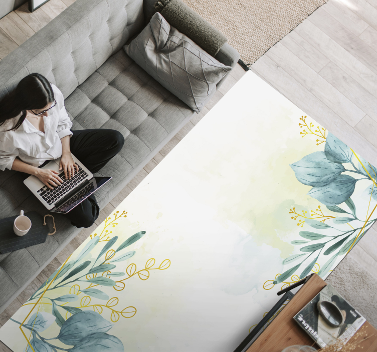 Covor floral living covor floral - TenStickers