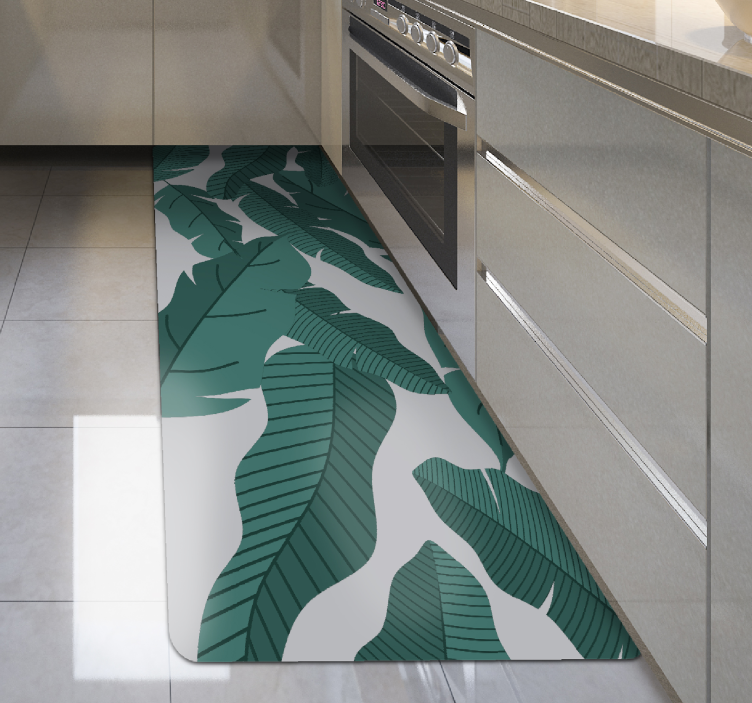 Covor floral frunze jungla verde - TenStickers