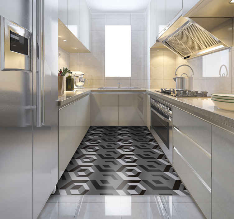 Covor geometric dreptunghiular de vinil - TenStickers