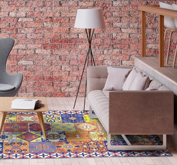 Covor de vinil din tigla mexicana - TenStickers