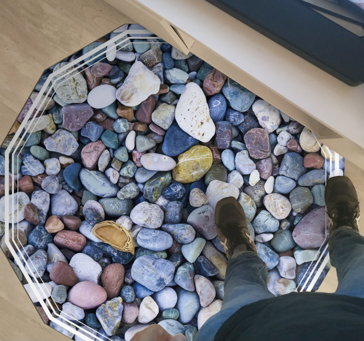 Covor mic cu pietre mici florale - TenStickers