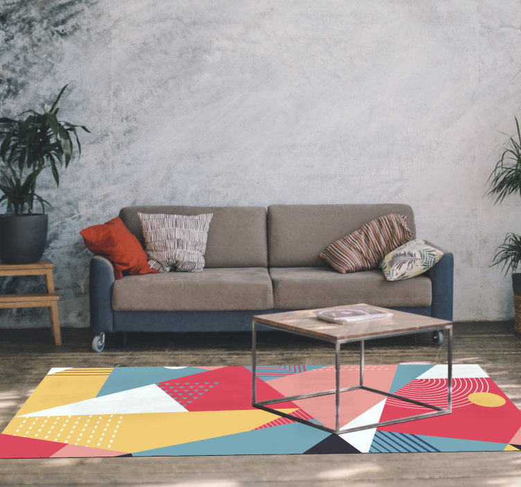 Covor modern geometric colorat - TenStickers