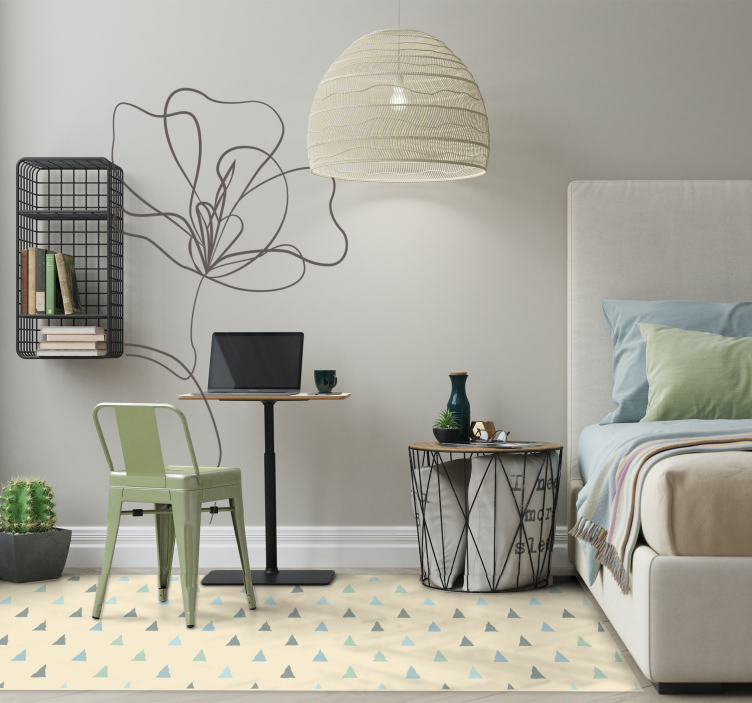 Triunghiuri superbe covor de vinil în stil scandinav - TenStickers