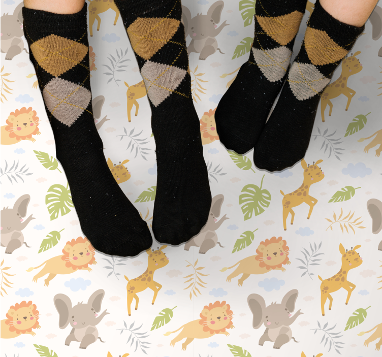 Covor nordic minimalist safari copii vinil - TenStickers