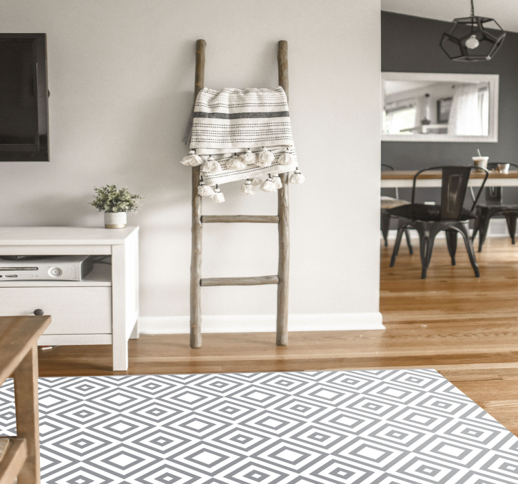 Covor panoramic pătrate gri pătrat modern din vinil - TenStickers