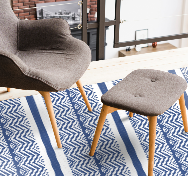 Covor simplu cu dungi albastre - TenStickers