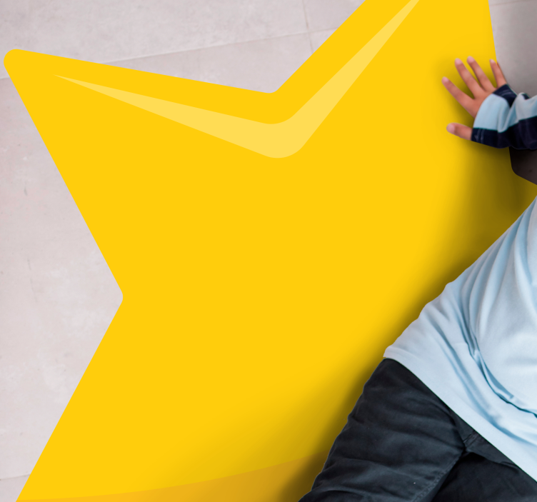 Covor galben clasic de stea din vinil - TenStickers