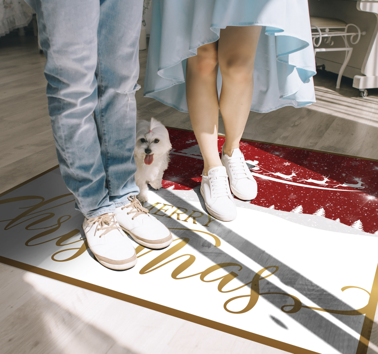 Covor living de vinil val de crăciun - TenStickers