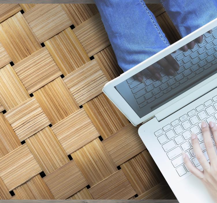 Covor textură model bambus natural - TenStickers