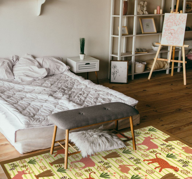 Covor de vinil model cerb verde - TenStickers