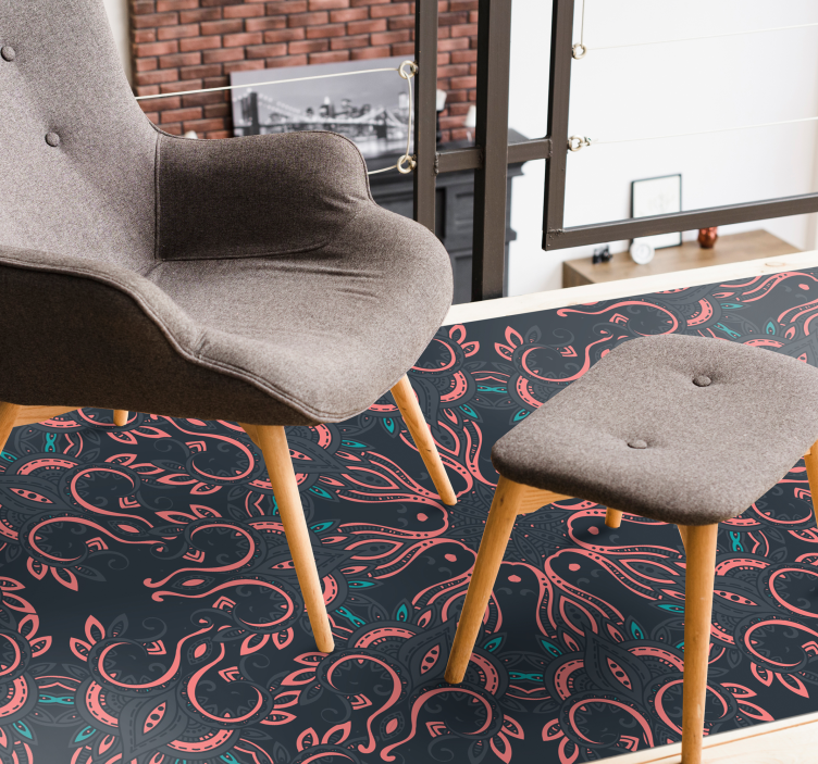 Covor vinil animal caracatiță paisley - TenStickers