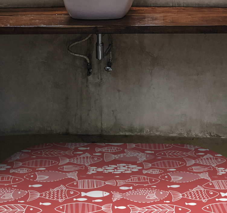 Covor vinil animal decor cu model de pește - TenStickers