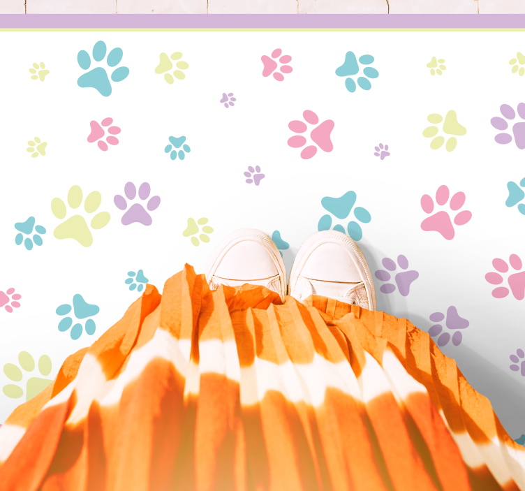 Covor vinil print animalier estetica amprentei de lăbuță - TenStickers
