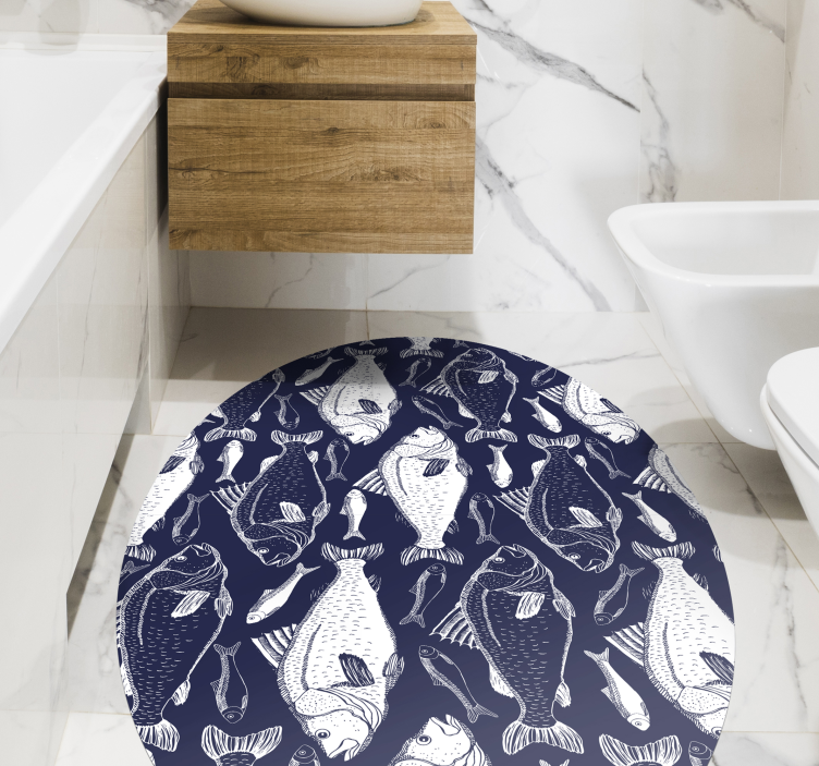 Covor vinil animal model de pește marin - TenStickers