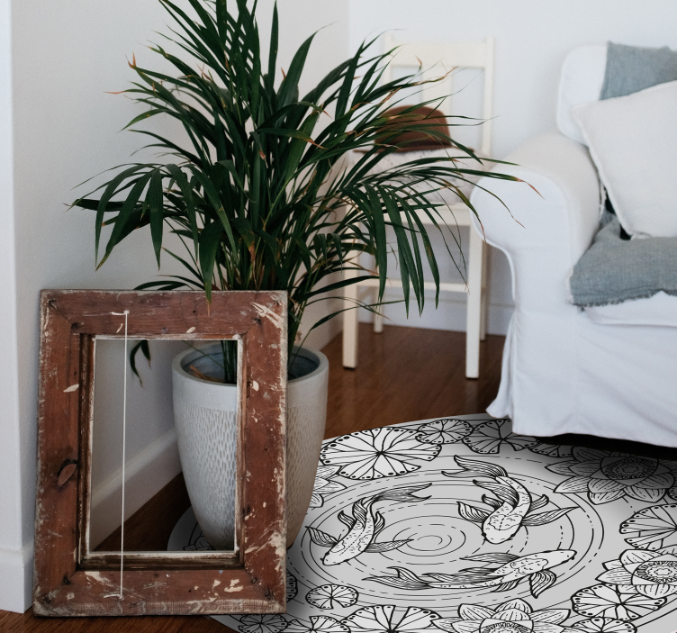 Covor vinil animal seninătatea peștilor koi - TenStickers