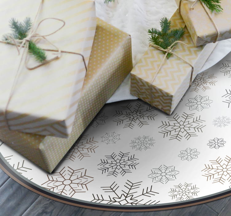 Covor vinil Crăciun modele de fulgi de nea - TenStickers