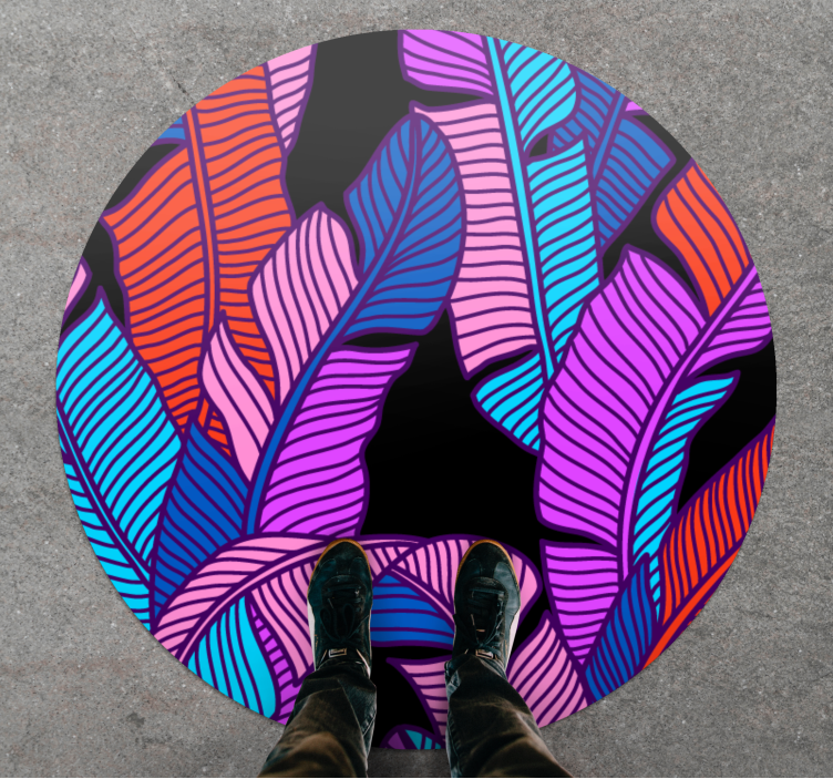 Covor vinil flori și plante elemente de frunze vii - TenStickers