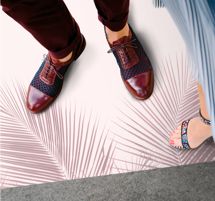 Covor vinil flori și plante imagini elegante cu palmieri - TenStickers