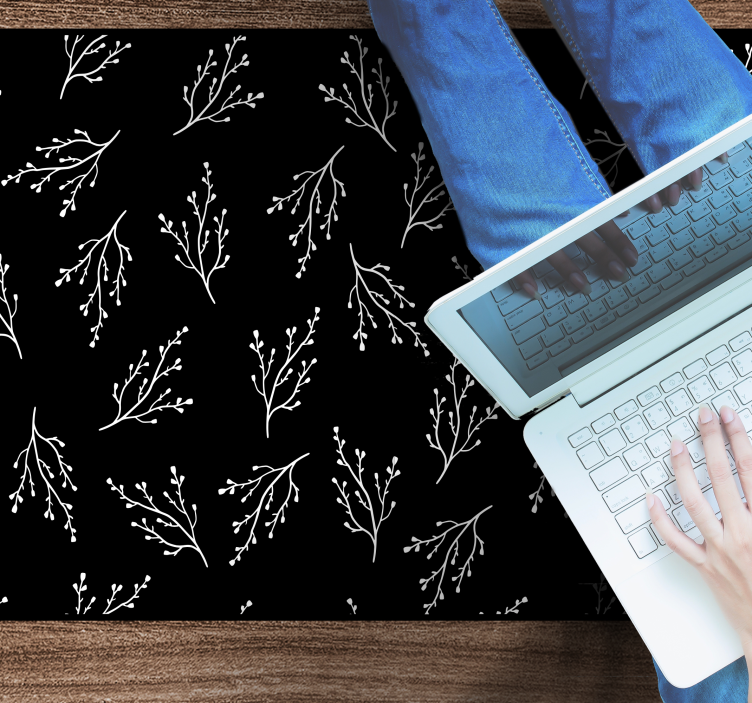 Covor vinil cu aspect de natura modele delicate de ramuri - TenStickers