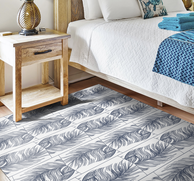 Covor vinil cu aspect de natura frunze grațioase - TenStickers