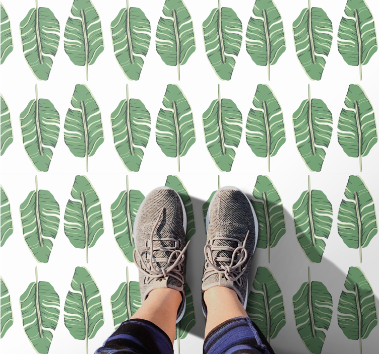 Covor vinil cu aspect de natura motiv opulent al frunzelor - TenStickers