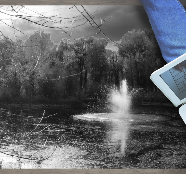 Covor vinil cu aspect de natura priveliște senină a cascadei - TenStickers