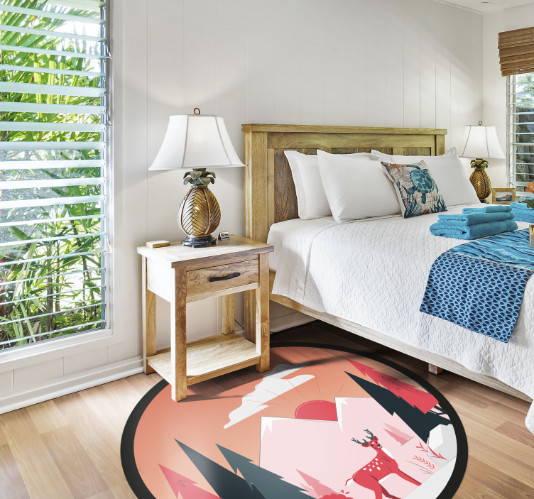 Covor vinil cu aspect de natura scenă senină în sălbăticie - TenStickers