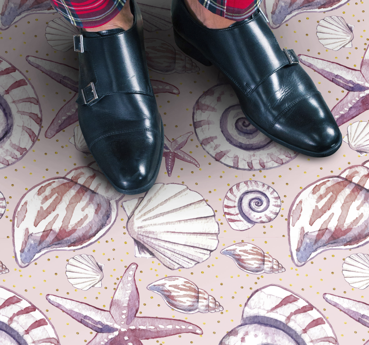 Covor vinil cu aspect de natura scoici și cerești - TenStickers