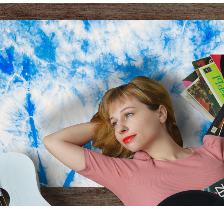 Covor de vinil hol vopsit în albastru - TenStickers