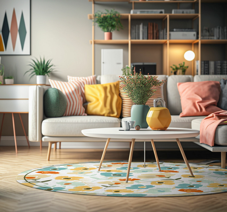 Covor vinil cu aspect de natura flori de apă-culoare - TenStickers